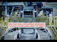 Woda tłumienie metoda chłodzenia Galwanizacja Linia produkcyjna z szerokością powłoki 500-1600mm